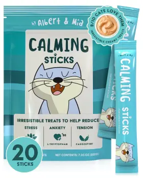 850058068206 ALBERT MIA Calming Sticks Lickable Cat Treats