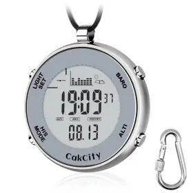 SPV600 CAKCITY Mens Digital Pocket Watch Chain Waterproof