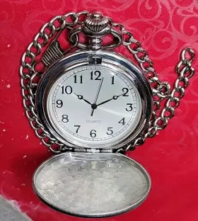 311224 CMB Groomsman Dial Quartz Pocket Watch Chain Battery
