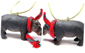 ATX21 CONVERSATION CONCEPTS Hippopotamus Miniature Christmas