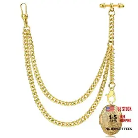 DPWC001PD006-J1 DERMACHT Single Albert Pocket Watch Chain Bar