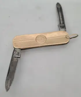 031776 ELGIN Antique Solid Watch Fob Knife