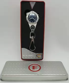 762346094166 FOSSIL Fob Watch Compass Clip Key Chain Flasher
