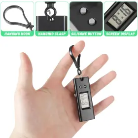 1233659Z333QOX5 HEMOBLLO Pocket Watch Digital Keychain Key #2