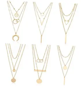193948038621 MUYOU Layered Necklaces Women Choker