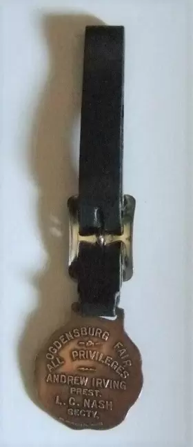 1915 OGDENSBURG NEW YORK FAIR Watch Fob Souvenir #3
