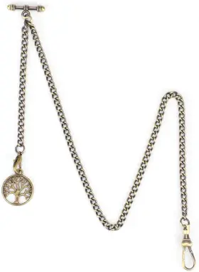 CPA078CPA040 OYEAHO Albert Chain Pocket Watch Bar Compass