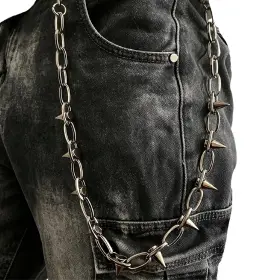738632287161 PINKPIN Unisex Spiked Pants Chain Gothic Wallet