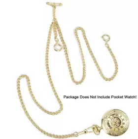 602860545396 SIBOSUN Pocket Watch Chain Double Albert Bar #3