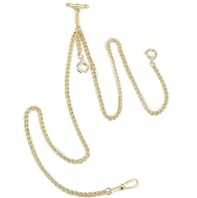 602860545396 SIBOSUN Pocket Watch Chain Double Albert Bar