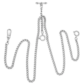 602860545426 SIBOSUN Pocket Watch Chain Double Albert Bar