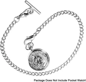 FL-CPW007 SIBOSUN Pocket Watch Chain Albert Bar Lobster #3