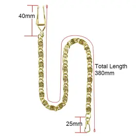 787997785928 TIONG Clip Pocket Watch Chain Twisted Alloy Yo #3