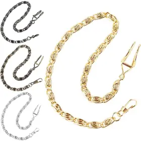 787997785928 TIONG Clip Pocket Watch Chain Twisted Alloy Yo