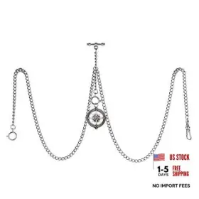 ACH002-PD011-SL-CA TREEWETO Mens Double Albert Chain Pocket