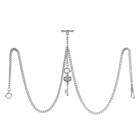 ACH002-PD015-SL TREEWETO Mens Double Albert Chain Pocket Curb