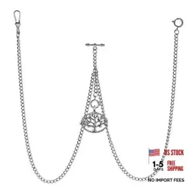 ACH002-PD020-SL TREEWETO Mens Double Albert Chain Pocket Curb
