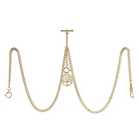 ACH003-PD002-GL-BUS TREEWETO Mens Double Albert Chain Pocket