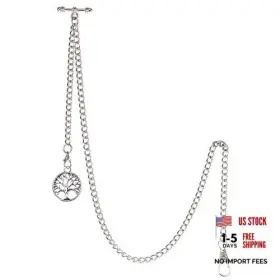ACH006-PD002-SL-CA TREEWETO Mens Albert Chain Pocket Watch