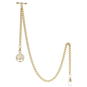 ACH007-PD002-GL-BUS TREEWETO Mens Albert Chain Pocket Watch