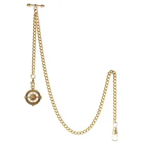 ACH007-PD011-GL-US TREEWETO Mens Albert Chain Pocket Watch