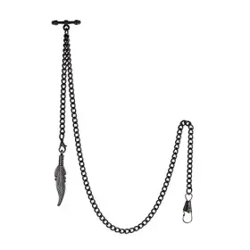 ACH008-PD001-BK-US TREEWETO Mens Albert Chain Pocket Watch