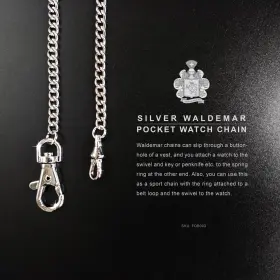 WALDEMAR-FOB003 WALDEMAR Pocket Watch Chain Lobster Clasp Fob