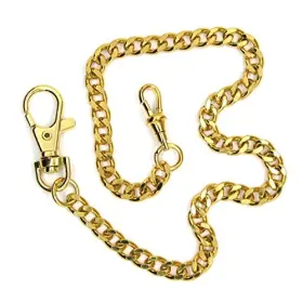 FC02A WATCHVSHOP Pocket Watch Chain Albert High Polish Curb