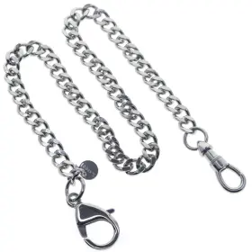 FCS87 WATCHVSHOP Steel Pocket Watch Chain Albert Curb Link