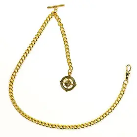 YEC-L2303 YECSOSS Mens Pocket Watch Chain Albert Vest Compass