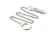 Secure Pocket Key Chain Belt Clip Steel Chain 19 Inch Nickel Split Ring Chrome