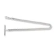 Charles Hubert Chrome-Finish Brass Bar End Pocket Watch Chain