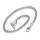 BOSHIYA Silver Pocket Watch Chain 14 Inch Albert T Bar with