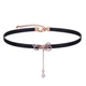 Yonhon Black Choker Necklace for Women,Gold/Siver Tone Choker Necklace with E...